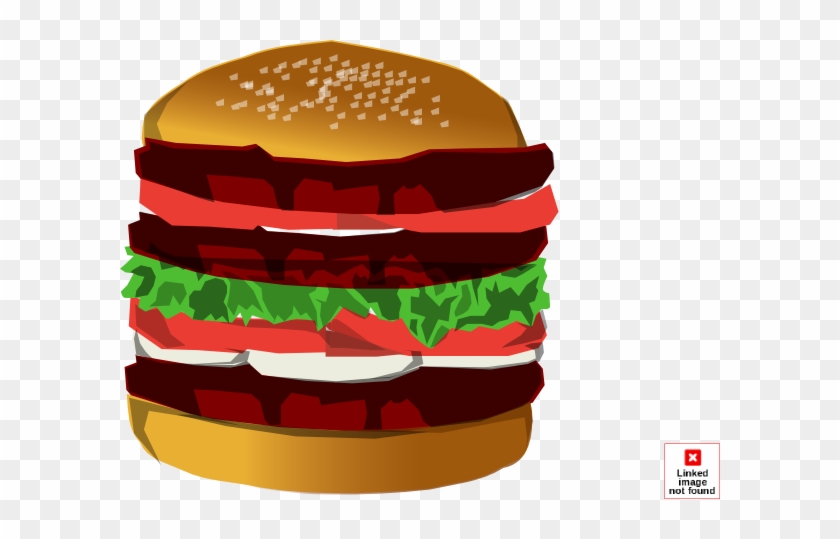Triple Deck Clip Art - My Journal: 6x9 Blank Lined Journal - Burger Food #625273