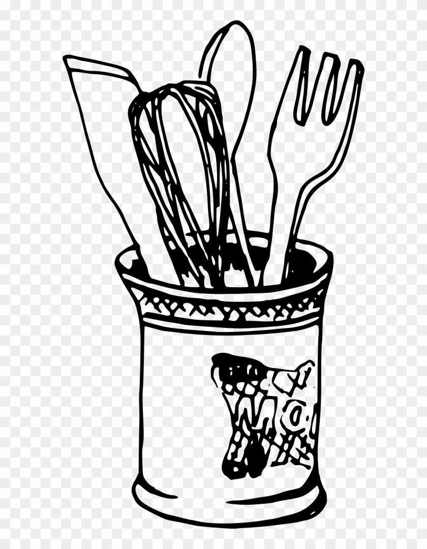 Knife Fork Spoon Mixer - Spoon And Fork Drawing Png #625459