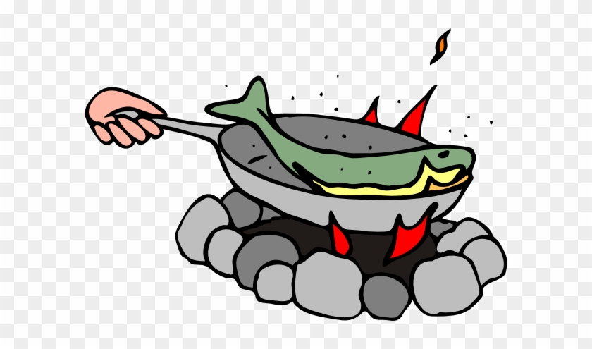 Frying Fish Clip Art Free Vector - Fish Fry #625532