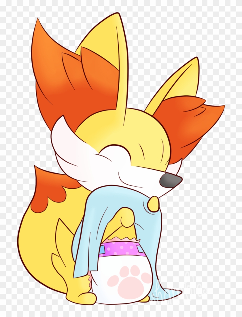 Fennekin By The Shambles - Fennekin In A Diaper #625635