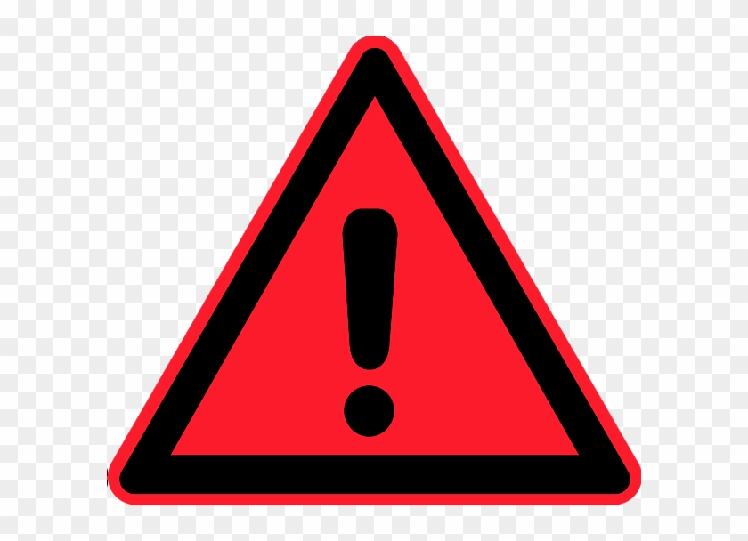 Warning Sign Exclamation Mark Triangle Vector Clip - Red Triangle With Exclamation Point #625746