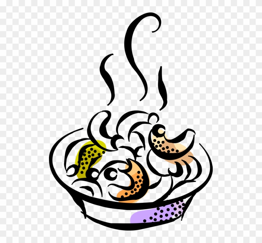 Vector Illustration Of Bowl Of Macaroni Flour And Egg - Vector Illustration Of Bowl Of Macaroni Flour And Egg #625811