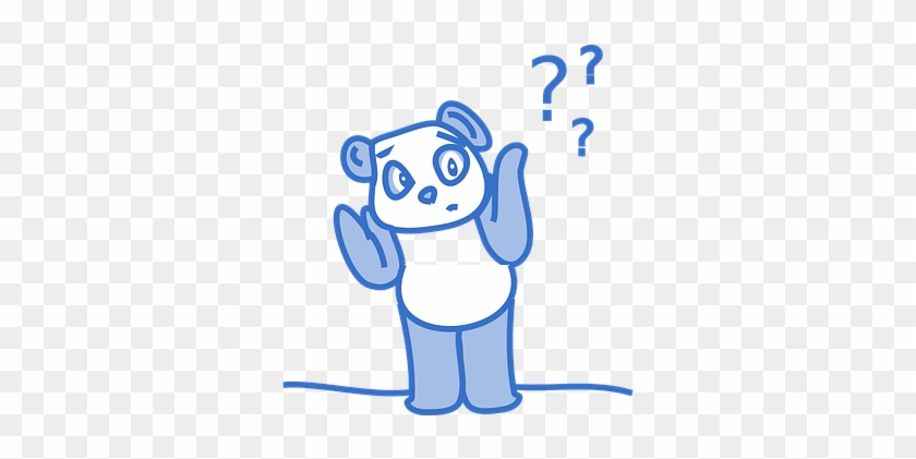 Panda Cute Bear Blue Question Help Support - Confused Clip Art #625960