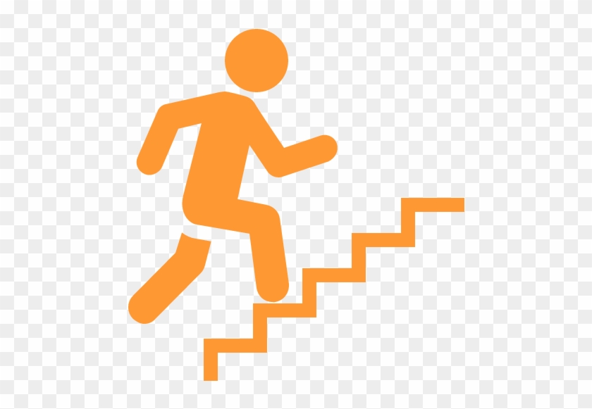 A Person Walking Up Steps Icon - Staircase Icon #626006