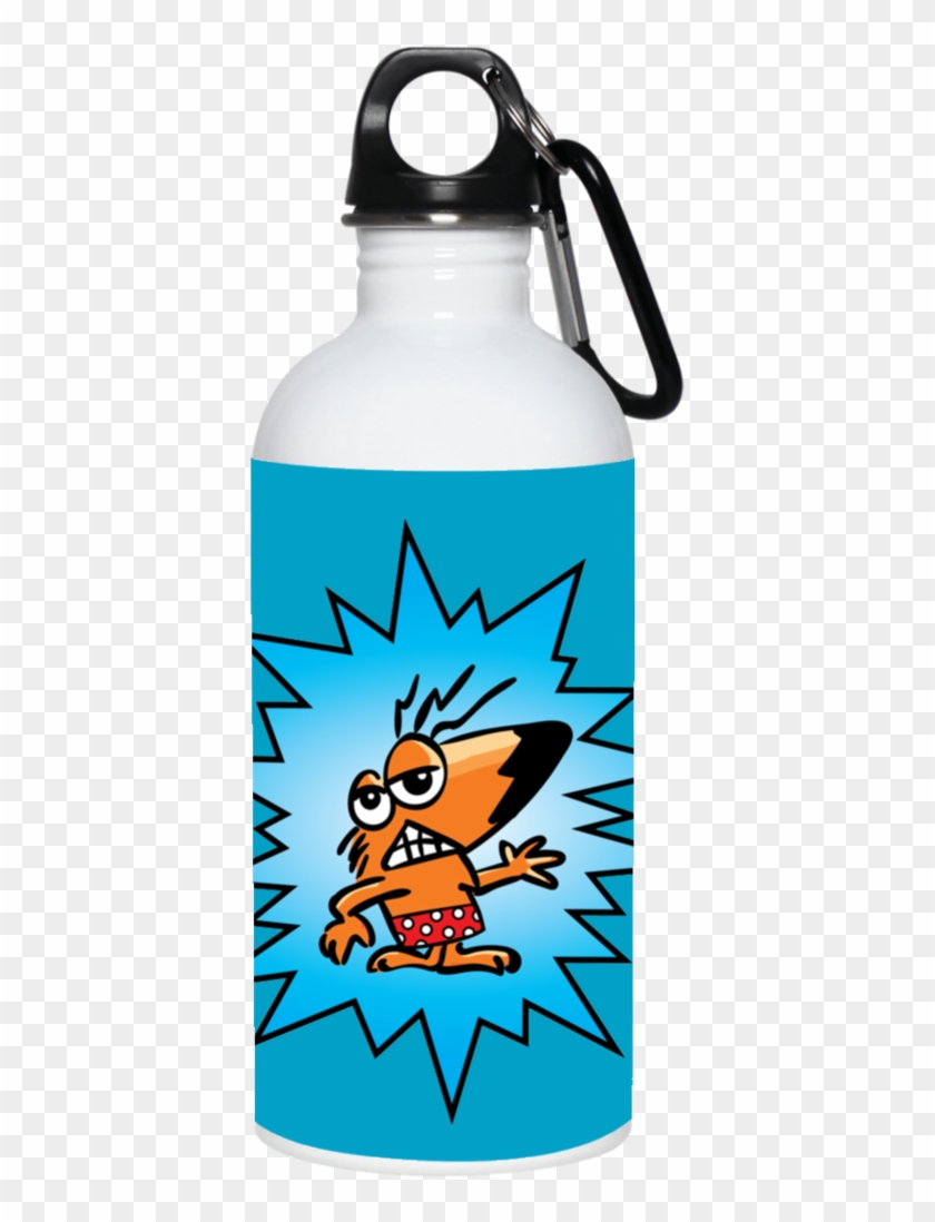 Surfer Dude Funny Cartoon Stainless Steel Water Bottle - Forever Living 40 Years #626192