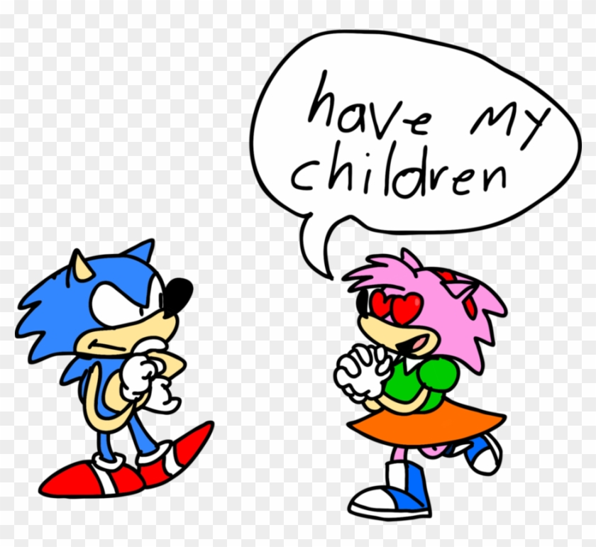 Sonic And Amy By Superzachbros123 - Cartoon #626513