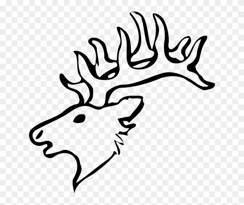 Head, Silhouette, Face, Skull, Cartoon, Deer, Heads - Draw A Deer Head -  Free Transparent PNG Clipart Images Download