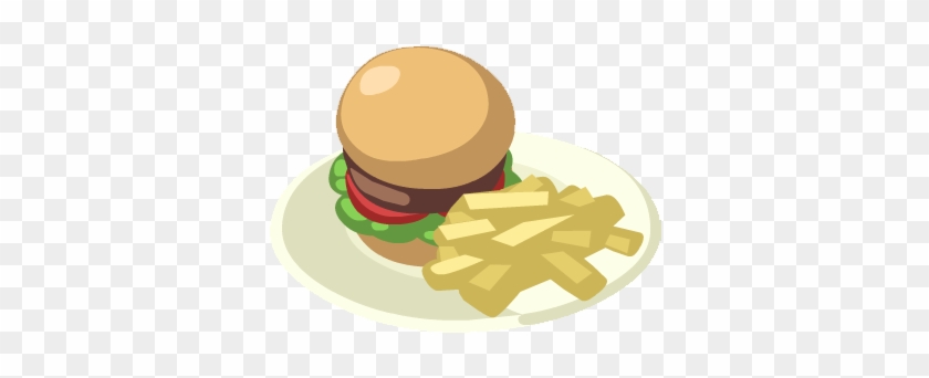 Burger And Fries - Cartoon Burger And Chips #627137
