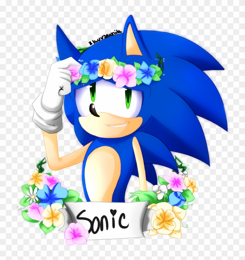 Flower Crown By Pyon-suki - Sonic With Flower Crown #627171