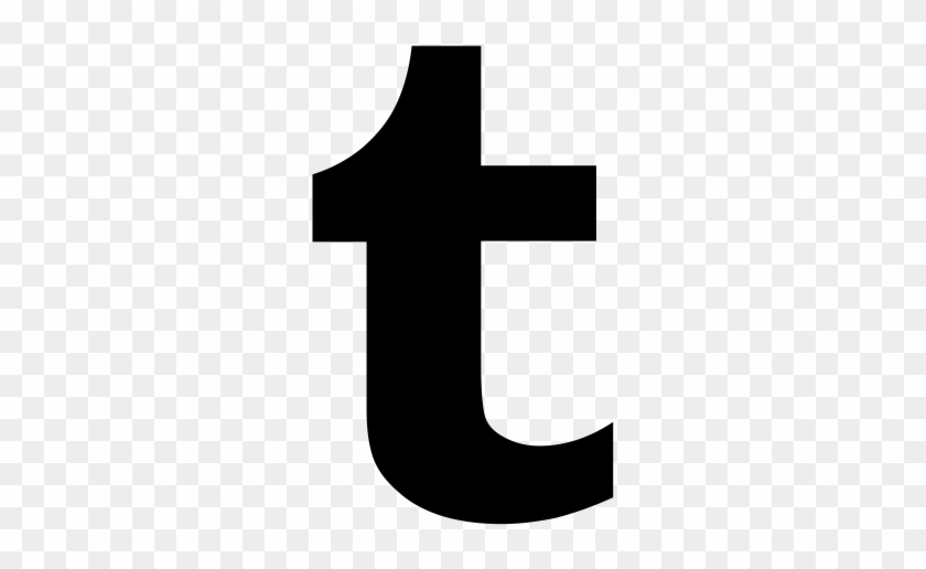 Tumblr Icon - Black Tumblr Logo Png #627176