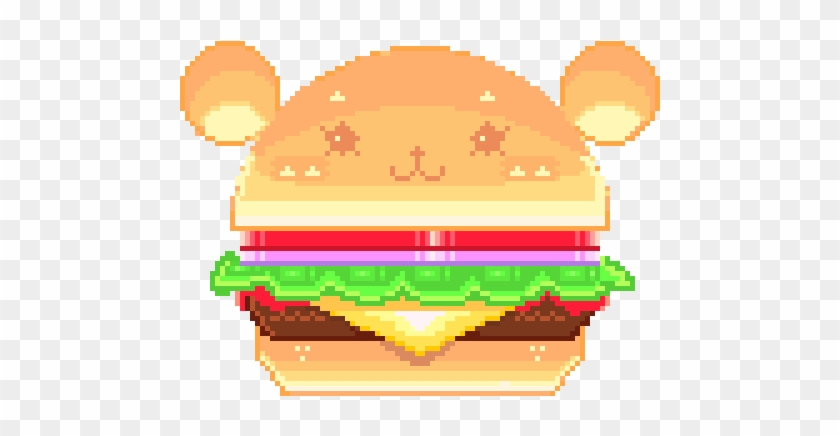 Pixel Bear Burger By Krystaldraws - Pixel Burger #627180