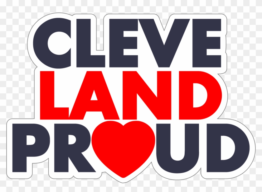 Cleveland Proud 5" Red White & Blue Magnet - Lucky Dog Design Studio #627184