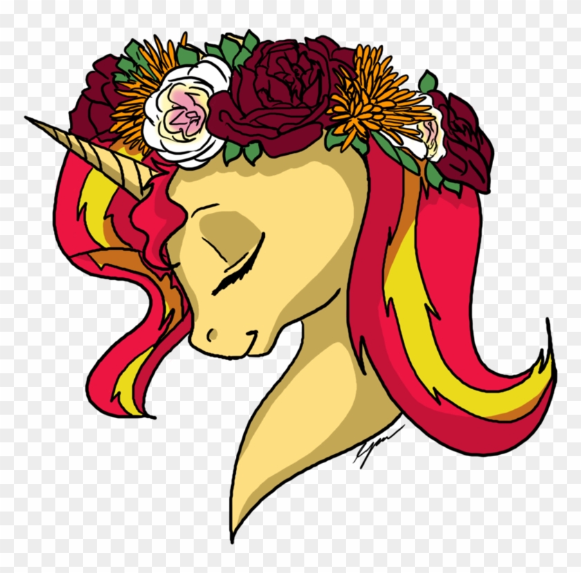 Sunset Shimmer Flower Crown By Xxcommandershepardxx - Illustration #627273