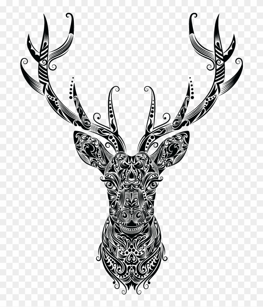 Illustration Of Pattern In A Shape Of A Deer Vector - Deer Pattern #627305