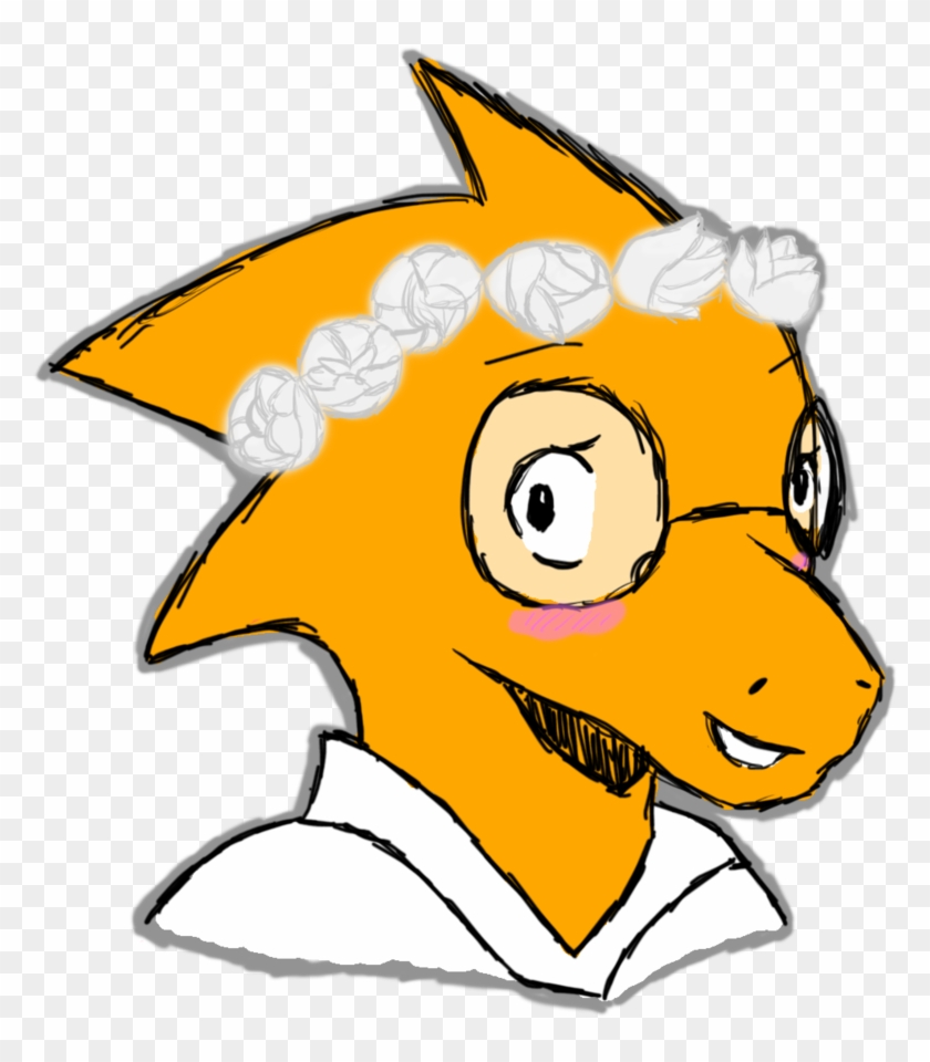 Alphys Flower Crown By Prince-galaxii - Cartoon #627318