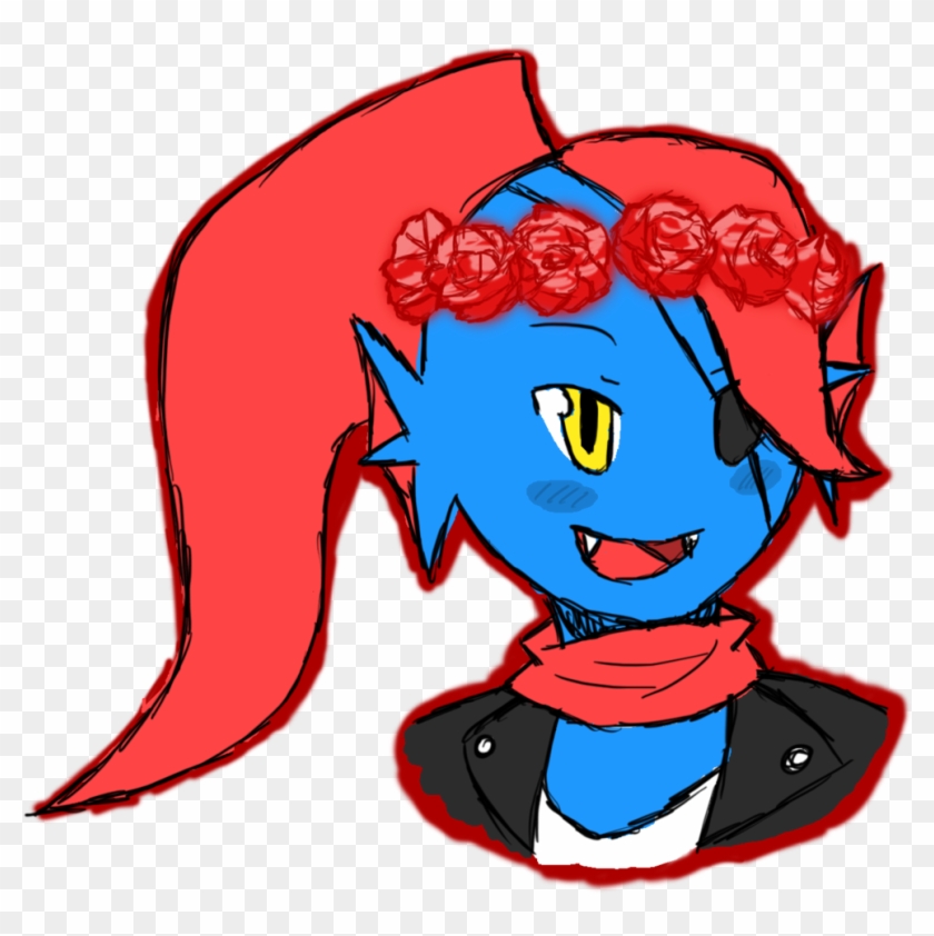 Undyne Rose Flower Crown By Prince-galaxii - Cartoon #627354