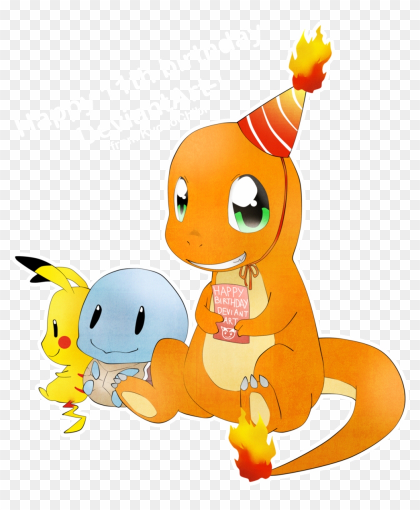 Happy Birthday Deviantart By Kyokochibi - Happy Birthday Pokemon Charmander #627355