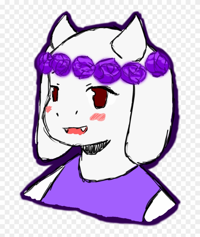 Toriel Flower Crown By Prince-galaxii - Temmie With Flower Crown #627413