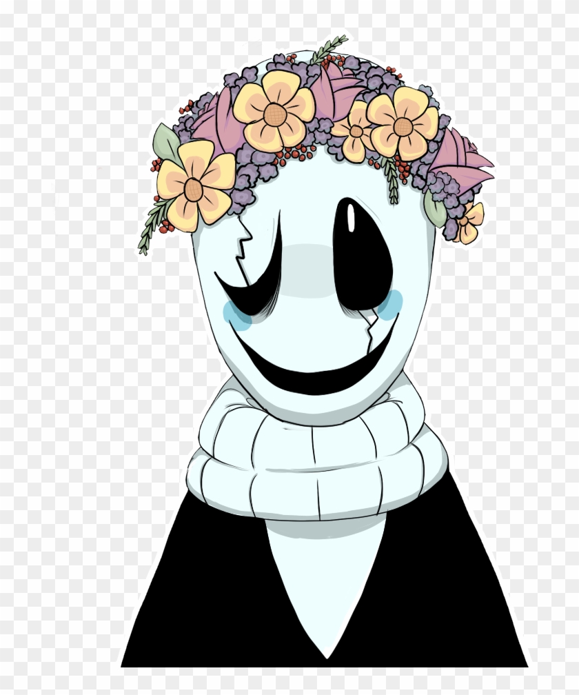 Flower Crown Gaster Sticker By Lordsquidge - Gaster Sticker #627460