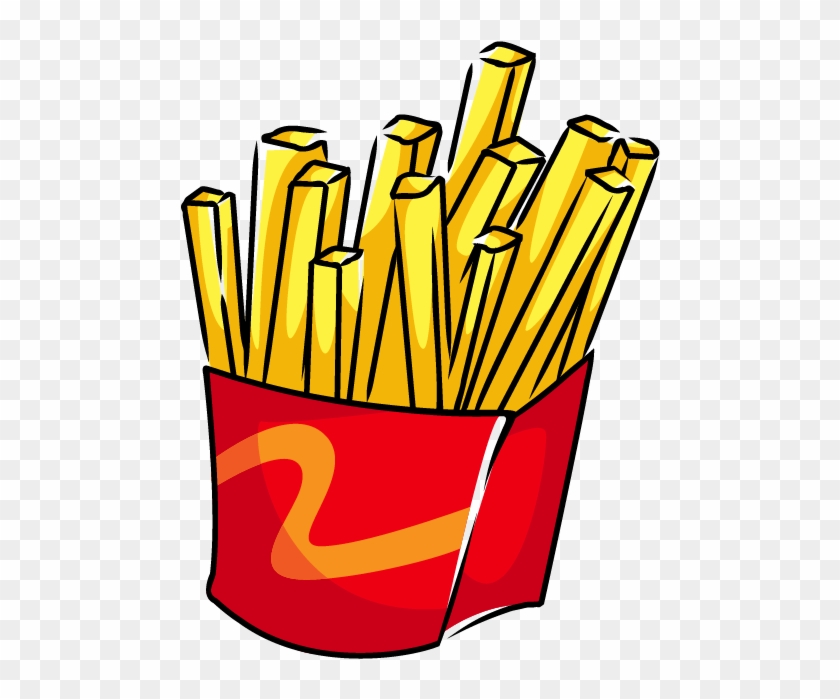 French Fries Hamburger Junk Food Fast Food - Batata Frita Desenho Png #627478