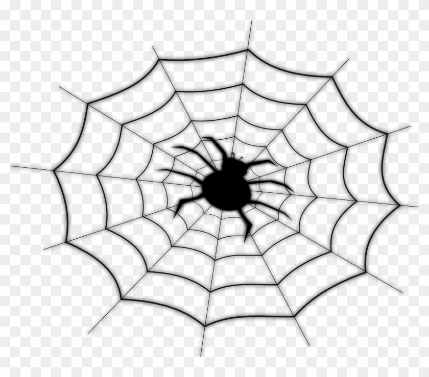 Spider Web Clip Art - Spider Web Shower Curtain #627524