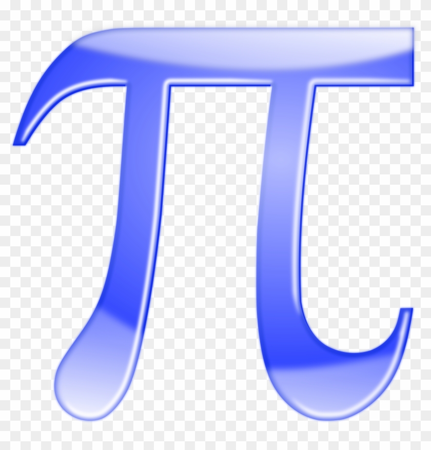 Free Vector Pi, Shiny Blue - Pi Symbol Clip Art #627716