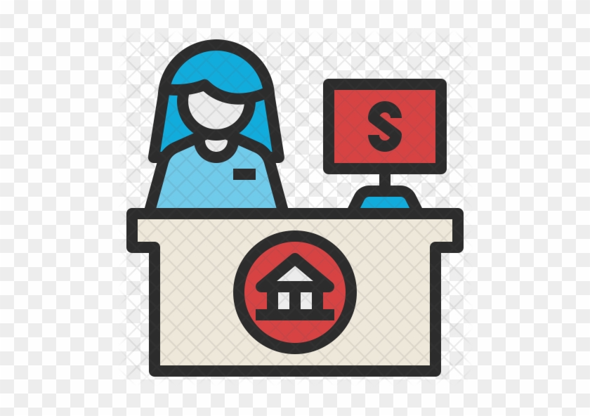 Bank Receptionist Icon - Teller Icon Png #627743