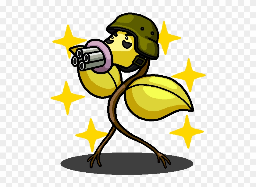 Shiny Bellsprout Gatling Pea By Shawarmachine - Gatling Pea Plants Vs Zombies #627862