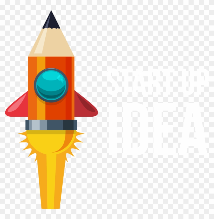Pencil Rocket Illustration - Pencil Rocket Illustration #627890