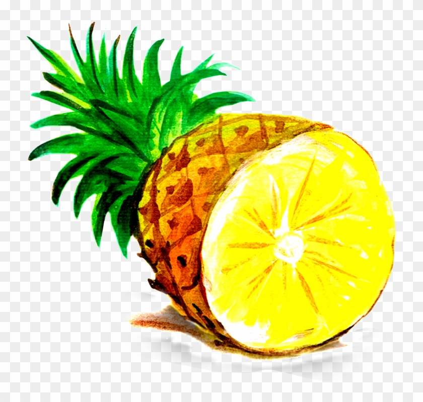 Pineapple Cartoon Transparent Material - Top Of Pineapple Cut On Basketweave Leash #627921