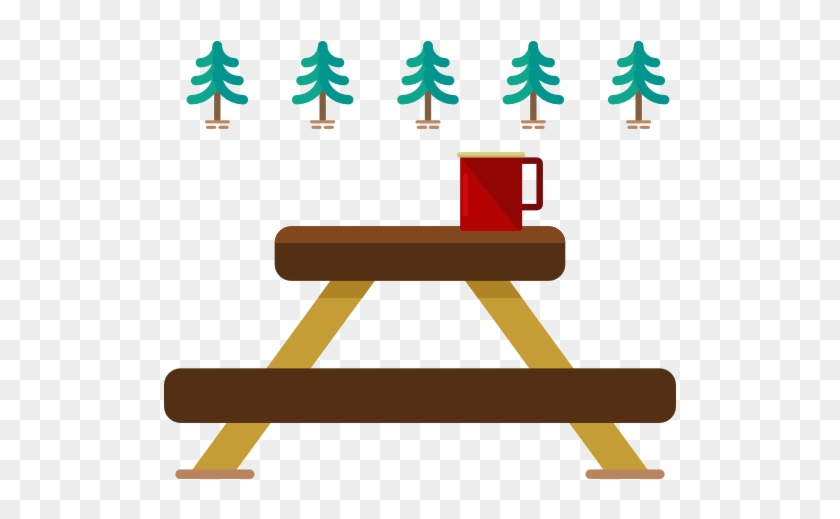 Picnic Table Clipart Illustration Png - Clip Art Camping Picnic Table #628126