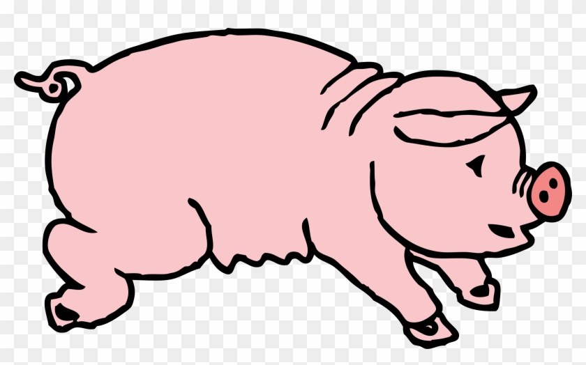 Clipart - Piggie - Custom Cartoon Pig Throw Blanket #628153