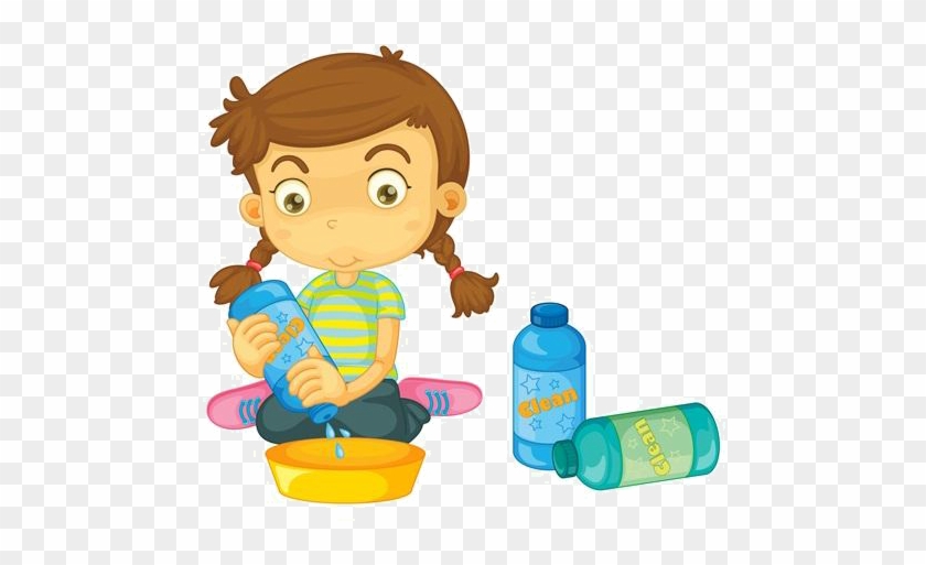 Child Cleaning Cartoon Clip Art - Child Cleaning Cartoon Clip Art #628266