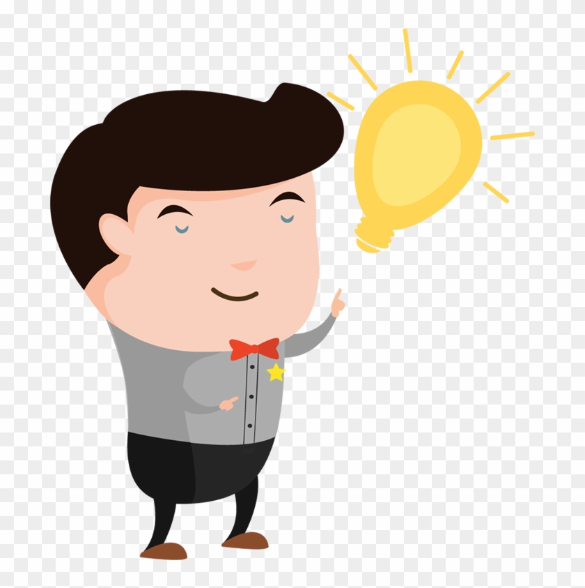 Images Of People Thinking - Man With Idea Cartoon - Free Transparent PNG  Clipart Images Download