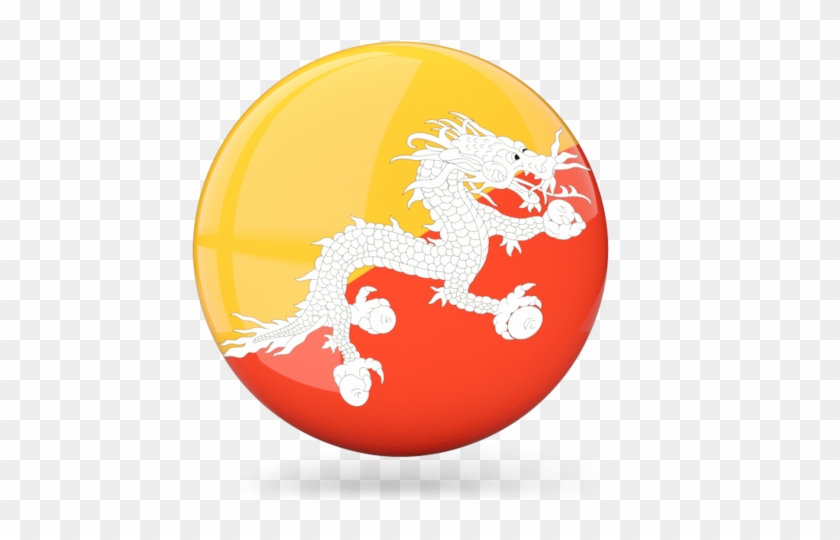 Illustration Of Flag Of Bhutan - Bhutan Flag Icon #628303