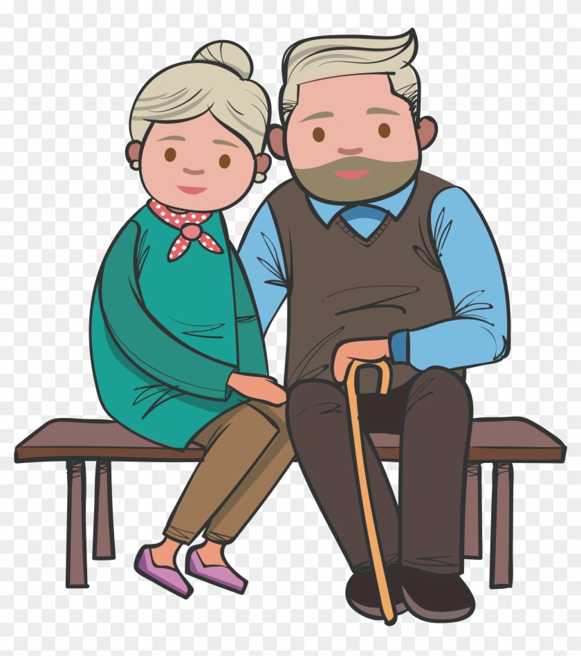 Bench Old Age Grandparent - Old Age Png #628339