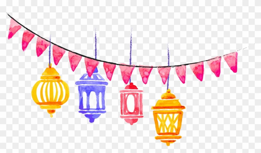 Vector Building Islam Illustration - Ramadan Lamps Png #628417