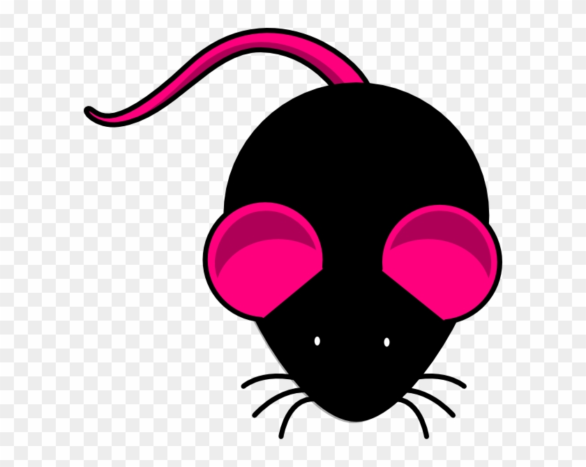 Pink Black Mouse Clip Art - Imagen De Un Raton Gris #628459