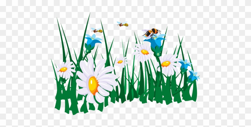 Flowers And Bees - Bees On Flowers Clip Art #628492