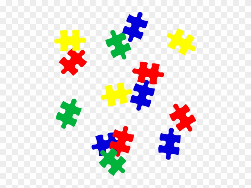 Childrens Puzzle Pieces Scattered - Autism Puzzle Pieces Clip Art #628558