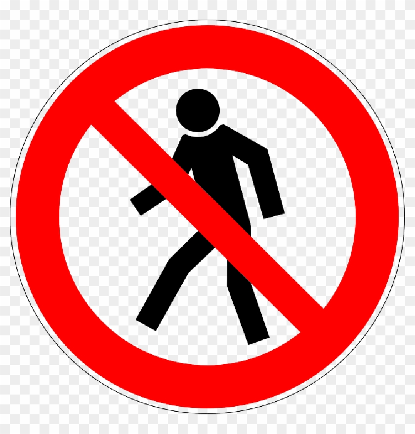 No Food Or Drink Allowed Stock Clip Art Library - Pedestrian Prohibited Sign Png #628583