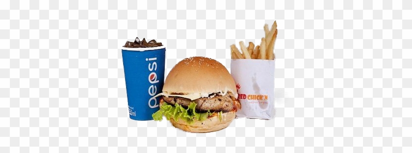 Grill Chicken Burger With Cheese, French Fries 1, Soft - French Fries #628780