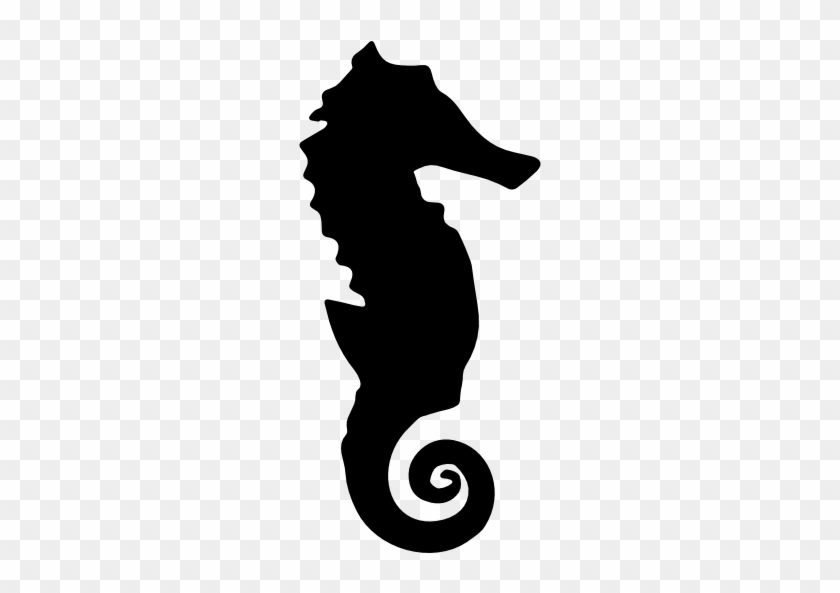 Seahorse Silhouette - Sea Life Silhouette Png #628879