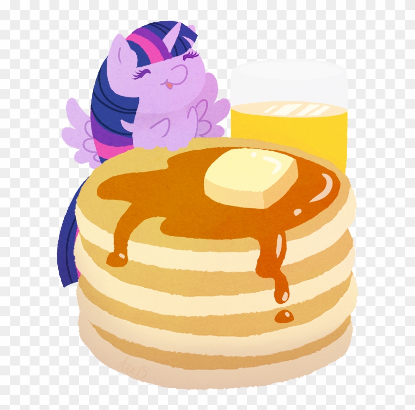Anzicorn, Chibi, Eyes Closed, Food, Happy, Pancakes, - Cartoon #628989