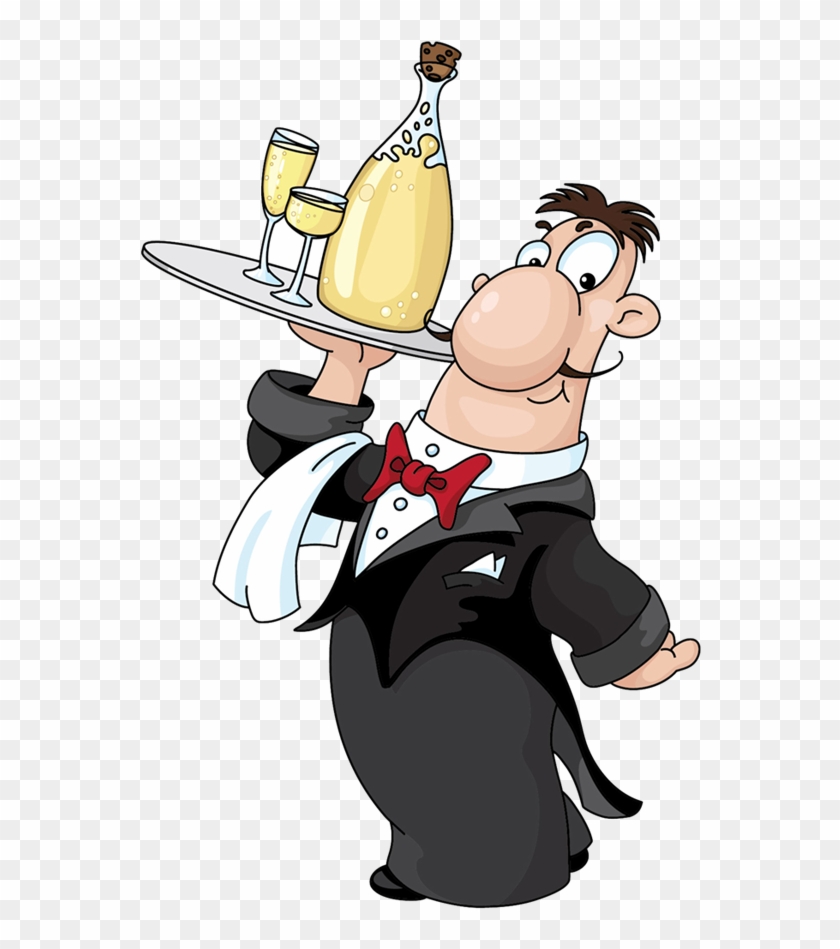Cartoon Clipart Waiter - Cartoon Waiter - Free Transparent PNG Clipart  Images Download