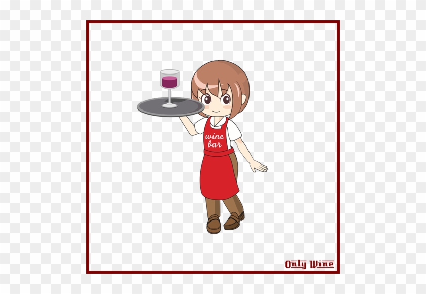 Waitress With Wine - Cartoon #629059