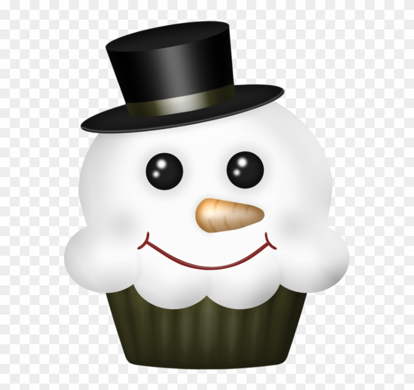 Snowman Cupcake * - Clip Art #629121