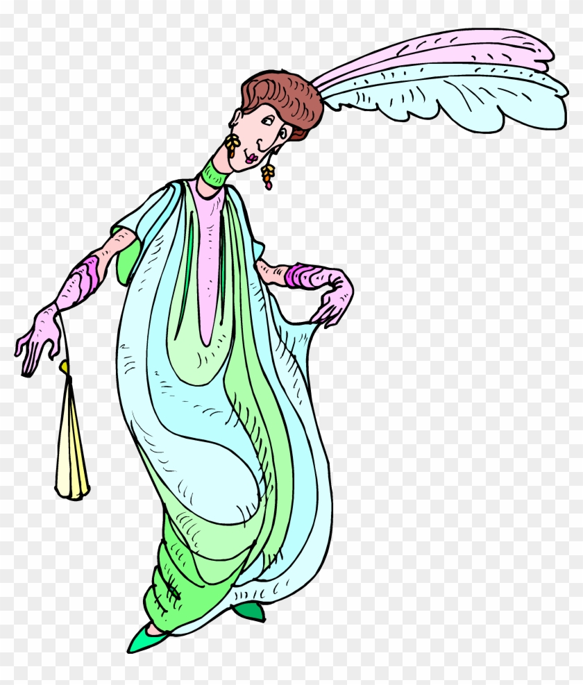 Belted Dress With Fullness Above The Waistline - Illustration #629252