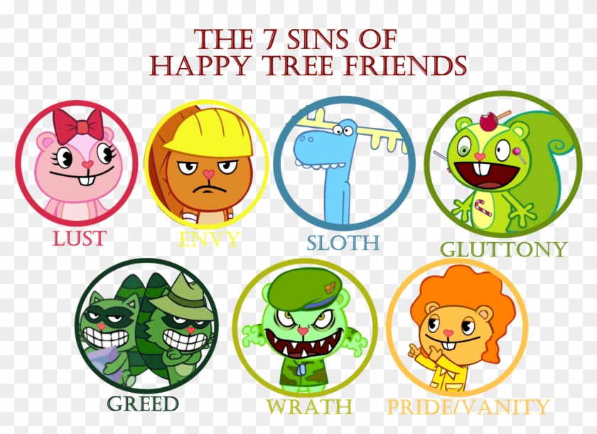 The 7 Sins Of Htf By Tashahemlock - Happy Tree Friends Flippy #629384