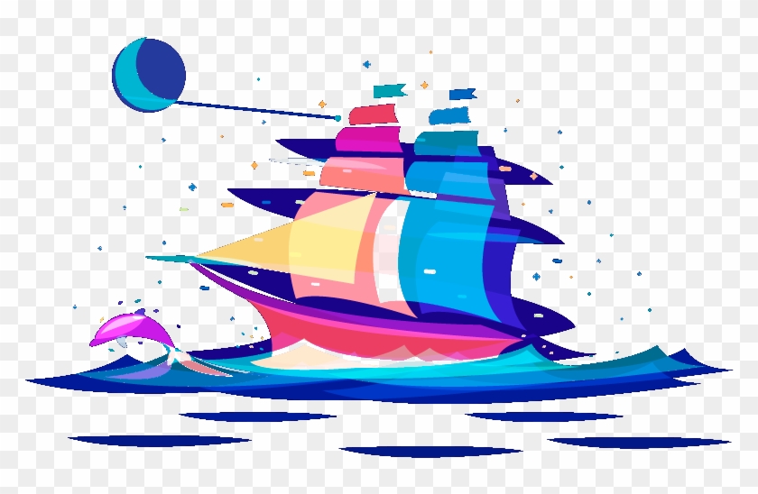 Sailing Ship Drawing - Barco De Dibujo A Color #629420